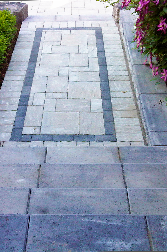 Natural stone walkway design